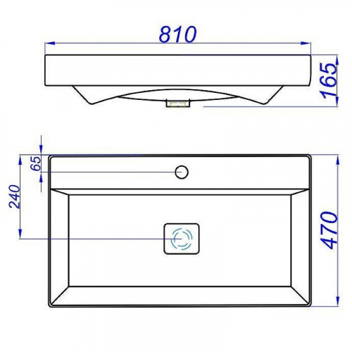 Раковина Aqwella Kirovit Вилис 80 4610119205126 Белая