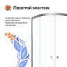 Душевой уголок DIWO Псков 90х90 профиль Хром стекло прозрачное