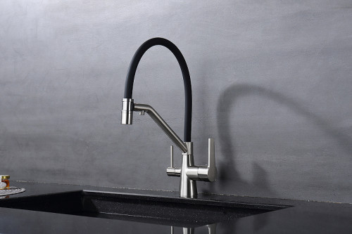 Смеситель для кухни Raglo R80.62.05 Сатин Черный латунь