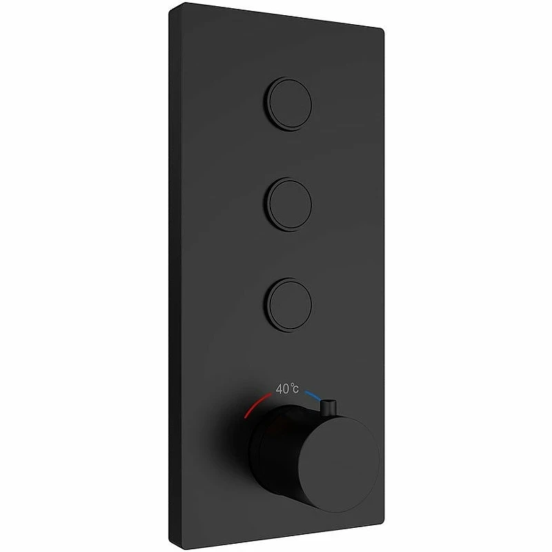 Душевая система Vincea VSFW-433T1MB с термостатом Черная матовая латунь встраиваемый