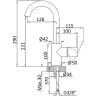 Смеситель для раковины Cezares LEAF-LSM-A-01-W0