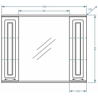 Зеркало со шкафом Stella Polar Кармела 100 SP-00000187 с подсветкой Ольха белая