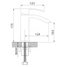 Смеситель для раковины Rose R15T R1501T Оружейная сталь латунь