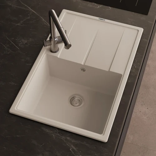 Кухонная мойка Abber Quarz 78 AQ2904W цвет Белый