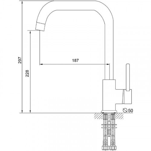 Смеситель для кухни Melodia della vita Ostessa MDV35115_wt Белый Хром латунь