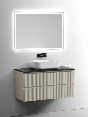 Столешница под раковину Sancos 100 TT100A1 Black Sky искусственный камень (литьевой мрамор)