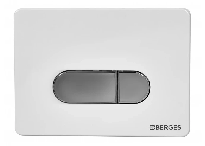 Комплект унитаза с инсталляцией Berges Ego Rimless 047237 с сиденьем Микролифт и клавишей смыва Хром фарфор подвесной