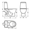 Унитаз-компакт Sanita Luxe Max SL DM WC.CC/Max/2-DM/WHT.G/S1 с бачком и сиденьем Микролифт