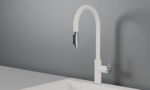 Смеситель для кухни Granula 8168 цвет Арктик
