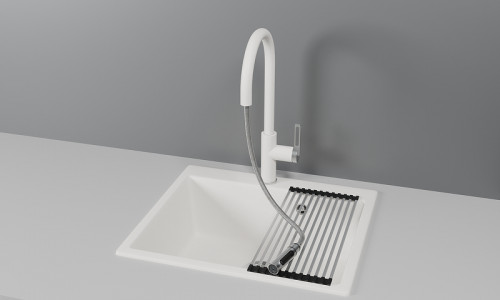 Смеситель для кухни Granula 8168 цвет Арктик