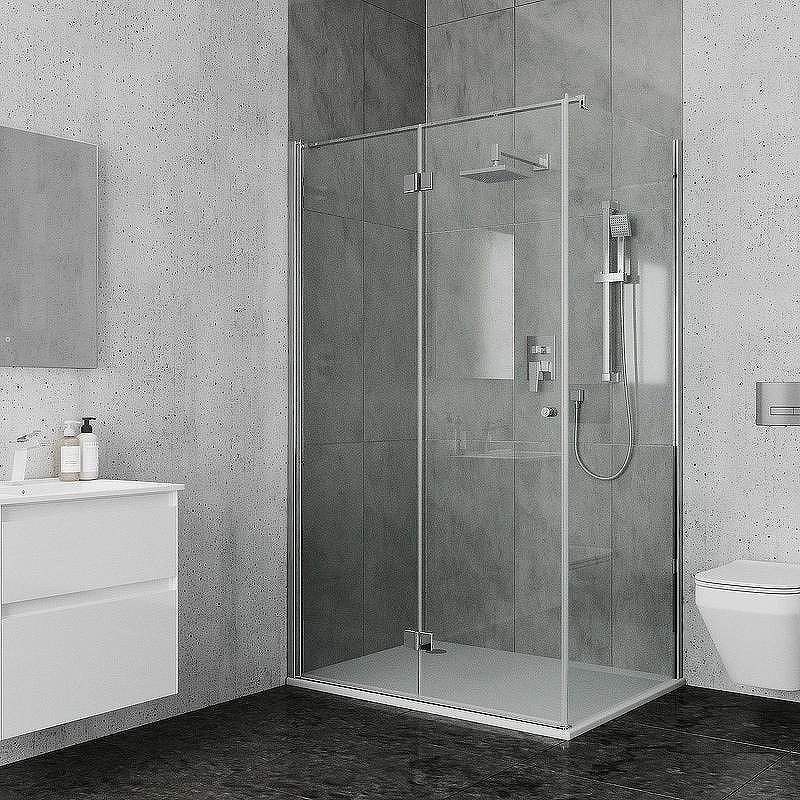 Душевой уголок Ambassador Diamond 120х80 12011104L профиль Хром стекло прозрачное