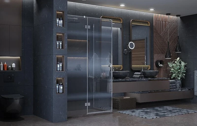 Душевой уголок Ambassador Diamond 120х80 12011104L профиль Хром стекло прозрачное