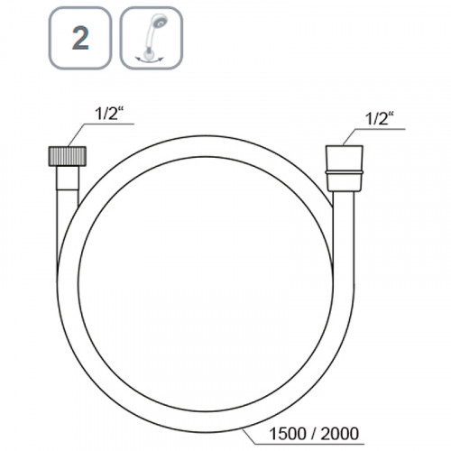 Душевой шланг Ravak SatinFlex 913.12WV X07P683 Белый вельвет пластик