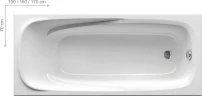 Акриловая ванна Ravak Vanda II 150x70 CO11000000 без гидромассажа