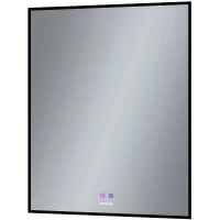 Зеркало Grossman Pragma-норма Black 70 1870802 с подсветкой Черное с сенсорным выключателем и подогревом стекло