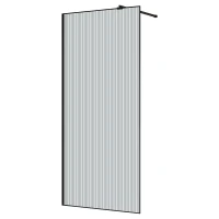 Душевая перегородка Azario Walk-In 90 AZ-271-90-MВ-CRF профиль Черный матовый стекло рифленое
