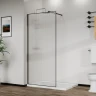 Душевая перегородка Azario Walk-In 90 AZ-271-90-MВ-CRF профиль Черный матовый стекло рифленое