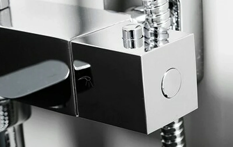Душевая система WasserKRAFT A199.069.065.010.CH Thermo с термостатом Хром латунь на стену
