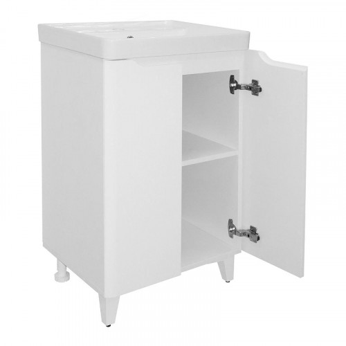 Тумба с раковиной Azario Lotos 50 CS00094663 цвет Белый глянцевый