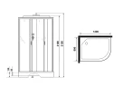 Душевая кабина Niagara Classic 120х80 L NG-3512-14LF с гидромассажем