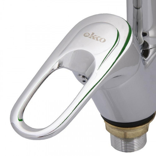Смеситель для кухни Ekko E4105+E66 Хром Зеленый