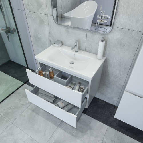 Тумба под раковину Caprigo Forte 80 36112-SF027 подвесная цвет Белый