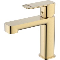 Смеситель для раковины AQUAme Parma AQM6610BG Шлифованное золото латунь