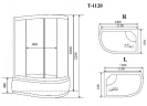 Душевая кабина Timo Standart 120x85 T-1120L с гидромассажем