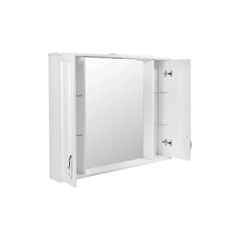 Зеркало со шкафом Stella Polar Кармела 100 SP-00002030 с подсветкой цвет Белое серебро