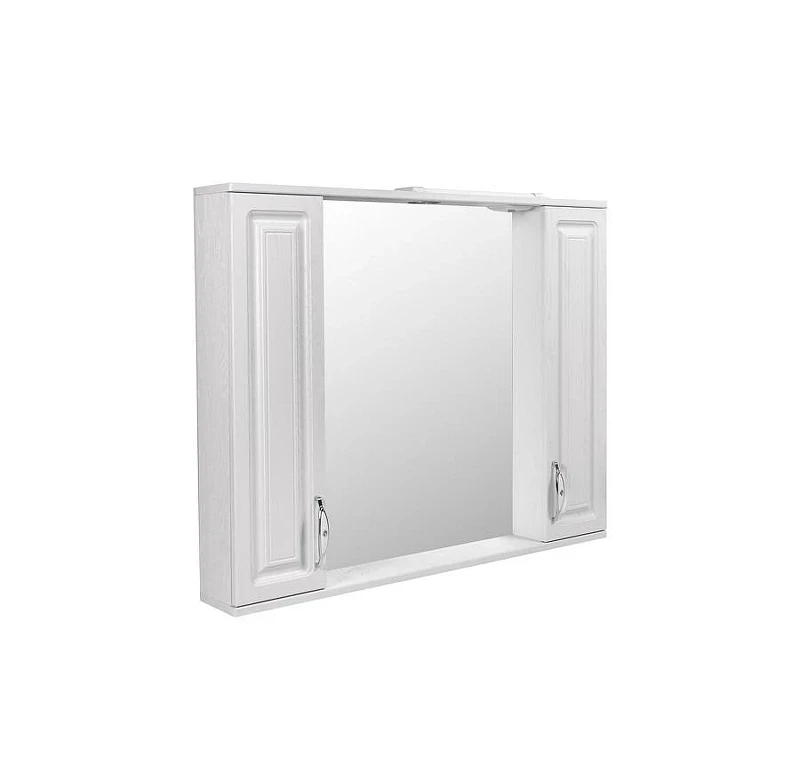 Зеркало со шкафом Stella Polar Кармела 100 SP-00002030 с подсветкой цвет Белое серебро