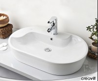 Раковина Creavit Topic 70 TP172-00CB00E-0000 Белая фарфор накладная
