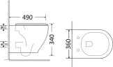 Унитаз с инсталляцией DIWO Orange C07 C07-100W + DIWO 4501 с сиденьем Микролифт с клавишей смыва цвет Глянцевый белый