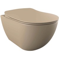 Унитаз Creavit Free FE320-11CM00E-0000 подвесной Капучино матовый без сиденья фарфор подвесной