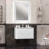 Зеркало Opadiris Луиджи 90 00-00000522 с подсветкой с сенсорным выключателем МДФ / ЛДСП, стекло