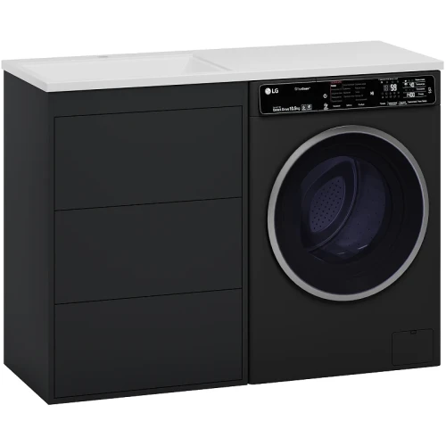 Тумба с раковиной Brevita Grafit 120 L УТ000012545 Графит матовый МДФ / ЛДСП