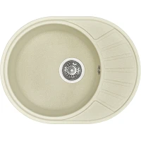 Кухонная мойка Aquaton Чезана 57 1A711232CS240 Жемчуг искусственный камень (литьевой мрамор) встраиваемый