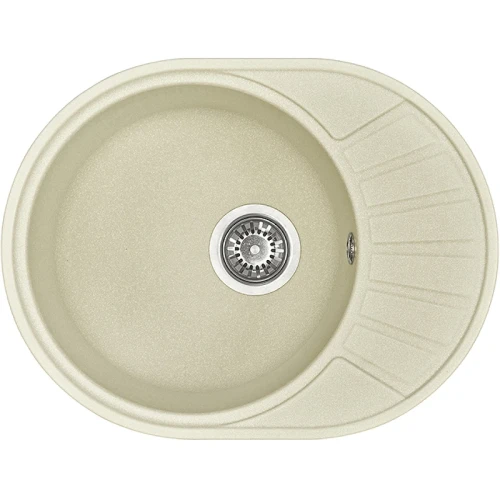 Кухонная мойка Aquaton Чезана 57 1A711232CS240 Жемчуг искусственный камень (литьевой мрамор) встраиваемый