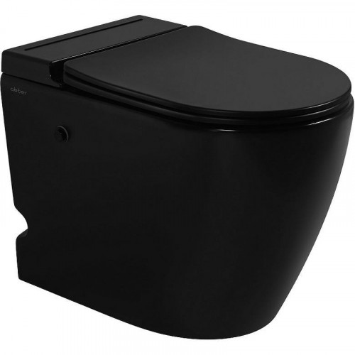 Унитаз Abber Bequem AC1115PMB приставной Черный матовый с сиденьем Микролифт