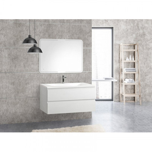 Тумба под раковину Cezares MOLVENO-100-2C-SO-BG подвесная Bianco Ghiaccio МДФ / ЛДСП