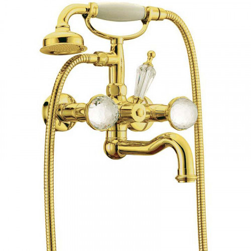 Смеситель для ванны Boheme Imperiale Presente 333 Золото латунь на стену