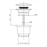 Донный клапан Newform X-Steel 316 24686.50.050 click-clack цвет Inox
