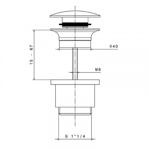 Донный клапан Newform X-Steel 316 24686.50.050 click-clack цвет Inox