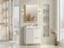 Тумба с раковиной Brevita Risacca Crema 70 УТ000025679 Серая матовая