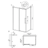 Душевой уголок Grossman Cosmo 140x100 120.K33.02.1410.21.00 профиль Черный матовый стекло прозрачное