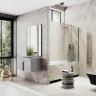 Шторка на ванну Maybah Glass MGV-59-2ш 600x1400 в широком профиле Бронза стекло прозрачное