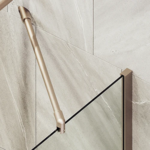 Шторка на ванну Maybah Glass MGV-59-2ш 600x1400 в широком профиле Бронза стекло прозрачное