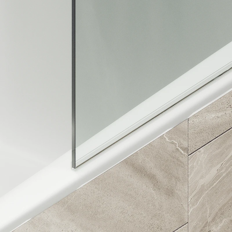 Шторка на ванну Maybah Glass MGV-59-2ш 600x1400 в широком профиле Бронза стекло прозрачное