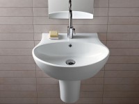Раковина Hatria Nido 62 Y0R401 Белая фаянс подвесная, накладная