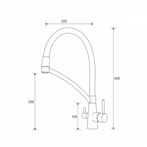 Смеситель для кухни Seaman Eco Venice SSN-1068-SS (SSN-1068) Сталь