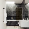 Шторка на ванну Maybah Glass MGV-72-5у 400x1400 в узком профиле Хром матовый стекло бронзовое матовое